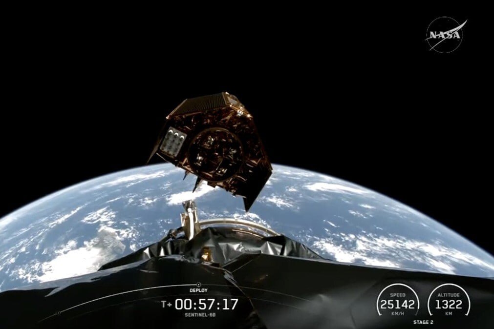 Ракета-носитель Falcon 9 компании SpaceX вывела на орбиту спутник наблюдения за океаном Sentinel-6B Европейского космического агентства.