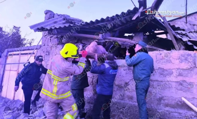 Взрыв и обрушение в Эчмиадзине: 76-летнюю хозяйку вытащили из-под завалов