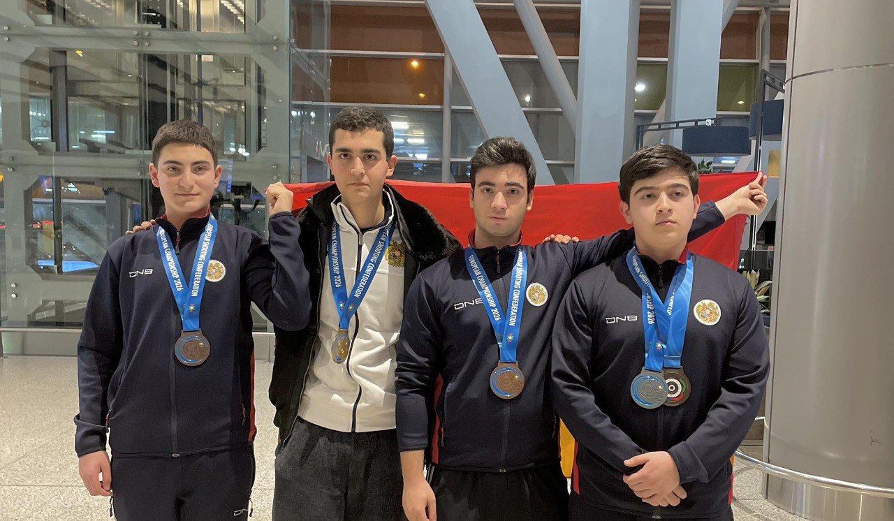 Հրաձգության Հայաստանի պատանեկան հավաքականը Երևան է վերադարձել մեկական ոսկե, արծաթե և բրոնզե մեդալներով