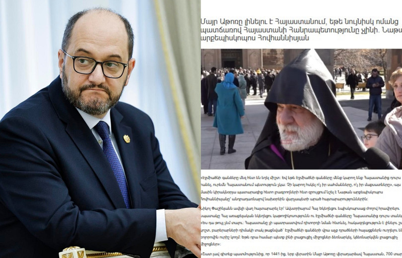 Мечта банды, захватившей Престол, состоит в том, что Армении не будет. Арутюнян о заявлении епископа Натана: