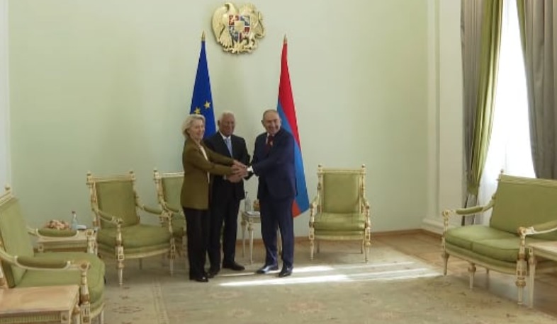 Беседа с председателем Европейского совета Антониу Коштой и Урсулой фон дер Ляйен: премьер-министр опубликовал видео.
