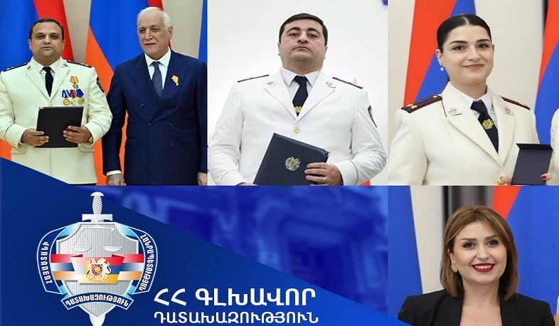 Присвоение классного чина, награждение медалями Мхитара Гоша и Благодарности по случаю Дня Республики