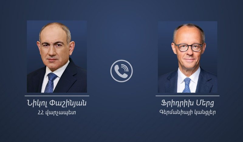 Никол Пашинян и Фридрих Мерц обменялись мнениями по вопросам региональной и международной повестки дня.