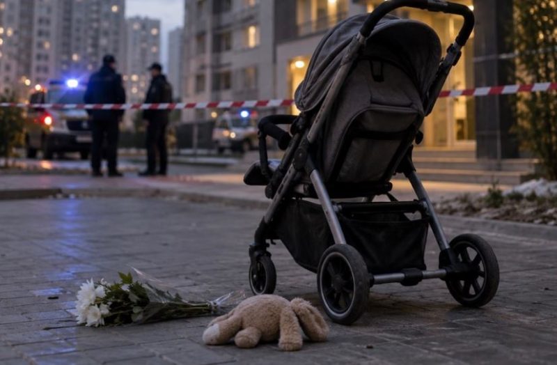 В Астане 27-летняя женщина спрыгнула с 15-го этажа и упала на детскую коляску; женщина и 2-летний ребенок погибли.