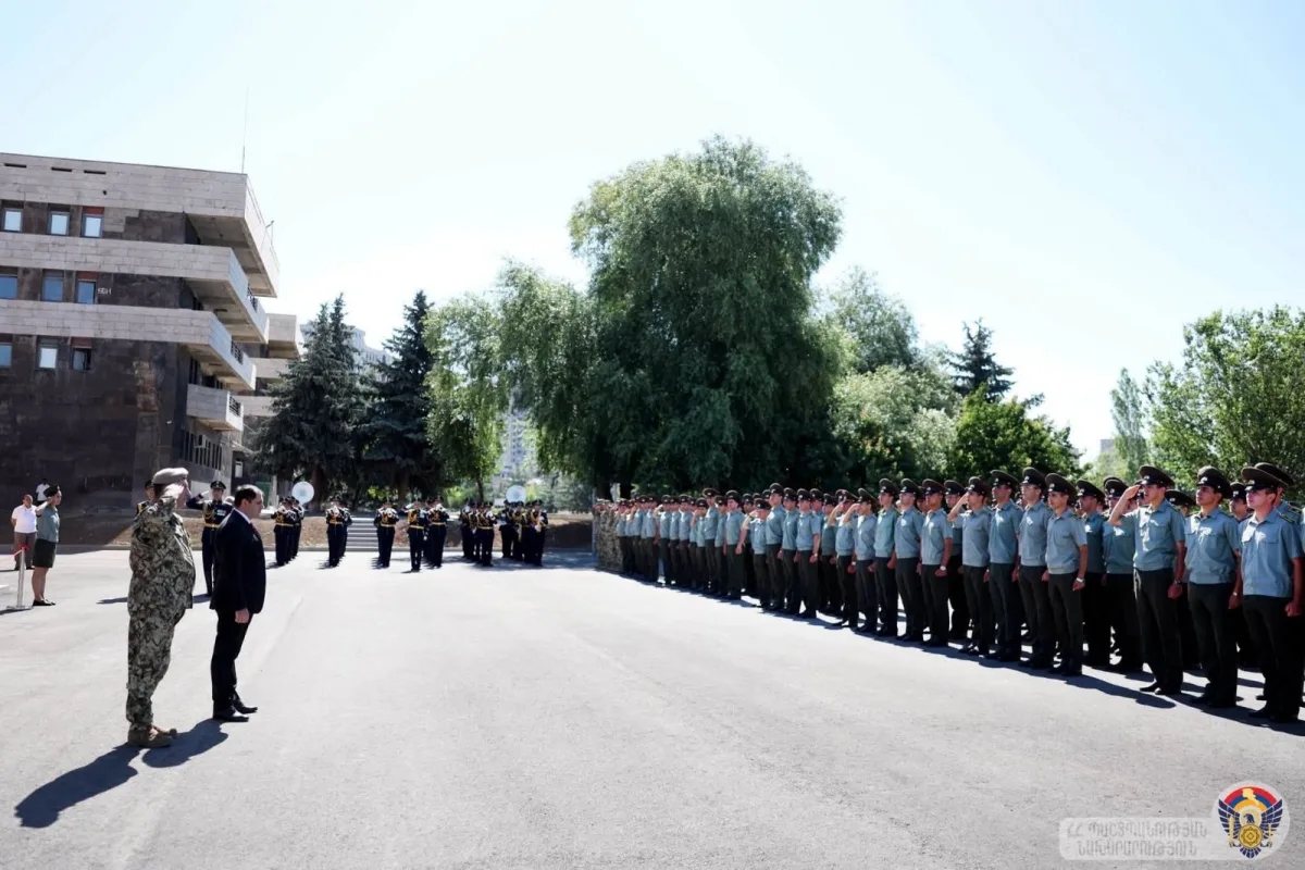 Сурен Папикян принял участие в торжественной церемонии открытия новопостроенной столовой в Военной академии имени Вазгена Саргсяна.