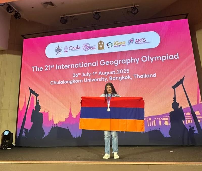 Արծաթե մեդալ «Աշխարհագրություն» առարկայի 21-րդ միջազգային օլիմպիադայից